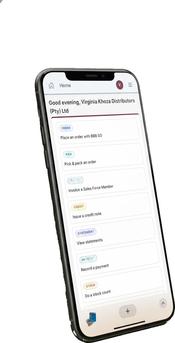 The Distributor Hub on a phone